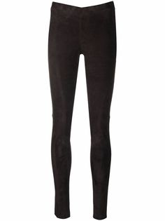 Arma mid-rise leather leggings
