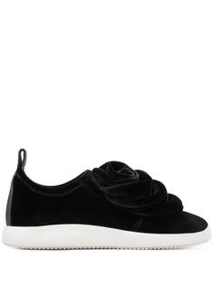 Giuseppe Zanotti бархатные кроссовки Becca