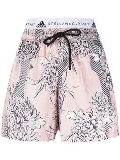 adidas by Stella McCartney спортивные шорты с цветочным принтом