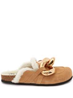 JW Anderson MENS SHEARLING CHAIN LOAFER - SUEDE