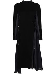 Sacai SAC DRS KNEE CN LS SHEER PNL KNT WL CPRO