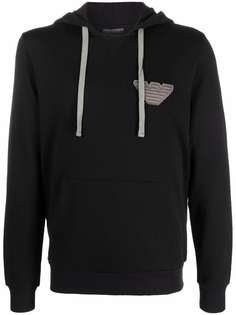 Emporio Armani logo drawstring hoodie