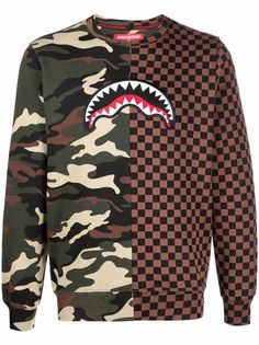 Sprayground checkerboard camouflage sweatshirt