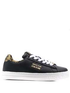 Versace Jeans Couture baroque-print leather sneakers