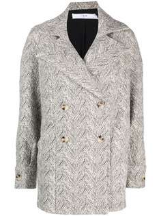 IRO textured double-breasted coat