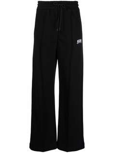 MSGM logo-print wide-leg trousers