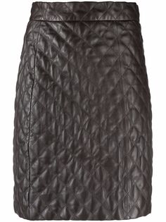 Federica Tosi quilted leather mini skirt