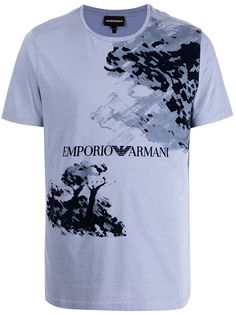 Emporio Armani abstract-print cotton T-Shirt