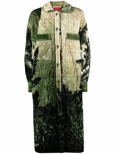 F.R.S For Restless Sleepers graphic print mid-length coat