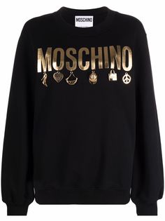 Moschino толстовка с логотипом и подвесками