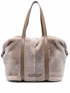 Brunello Cucinelli сумка-тоут с мехом