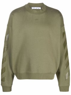 Off-White RUBBER ARROW SKATE CREWNECK GREEN GREEN