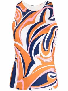 Emilio Pucci топ без рукавов с абстрактным принтом