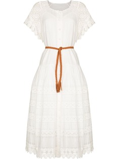 ZIMMERMANN ZIM ALIANE CN SS BTN W/BLT CROCHET MIDI