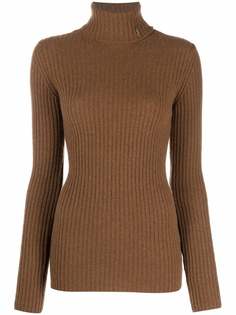 Saint Laurent топ с высоким воротником и длинными рукавами