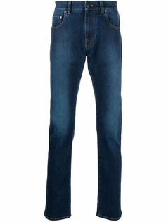 ETRO джинсы кроя слим с эффектом потертости
