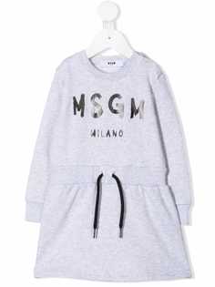 MSGM Kids платье-джемпер с логотипом