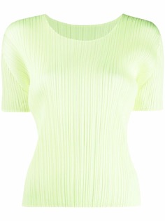 Pleats Please Issey Miyake плиссированная блузка с короткими рукавами