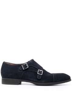 Santoni туфли монки с пряжками