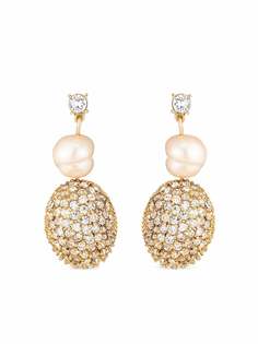 Oscar de la Renta серьги с кристаллами