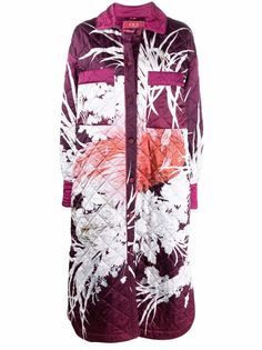 F.R.S For Restless Sleepers quilted graphic-print coat