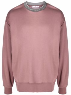 Acne Studios logo-collar oversized jumper