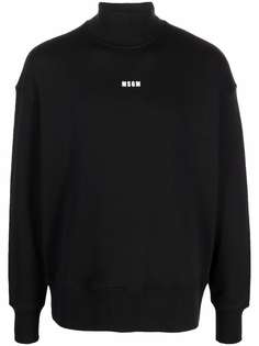 MSGM logo-print high-neck sweatshirt