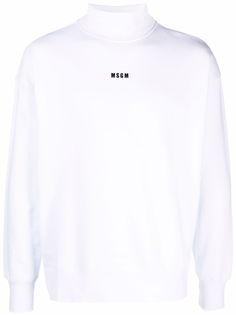 MSGM logo-print high-neck sweatshirt