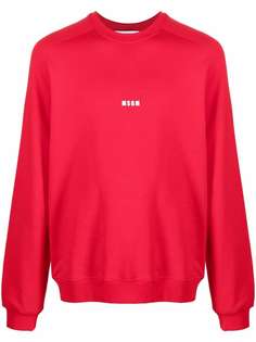 MSGM logo-print raglan-sleeve sweatshirt