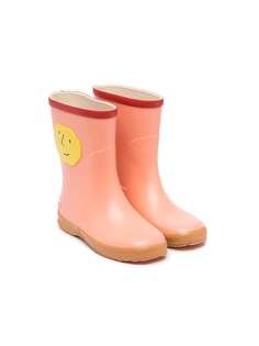 Bobo Choses Yellow Faces appliqué rain boots