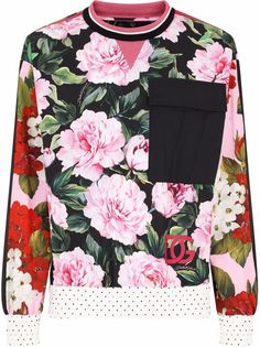 Dolce & Gabbana floral-print cotton sweatshirt