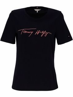 Tommy Hilfiger signature-embroidered T-shirt
