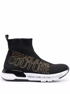 Versace Jeans Couture кроссовки-носки с логотипом