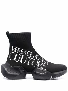 Versace Jeans Couture кроссовки-носки с логотипом