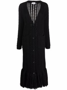 RED Valentino кардиган фактурной вязки с бахромой
