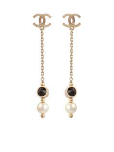 Chanel Pre-Owned серьги 2018-го года с логотипом CC