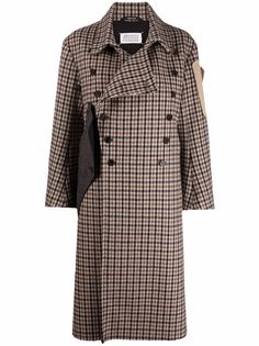 Maison Margiela шерстяное пальто в клетку