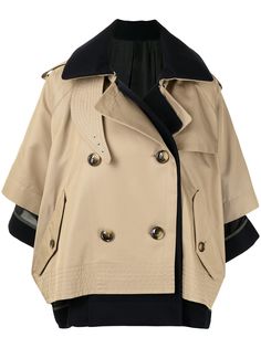 Sacai короткий тренч