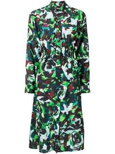 Kenzo платье-рубашка с абстрактным принтом