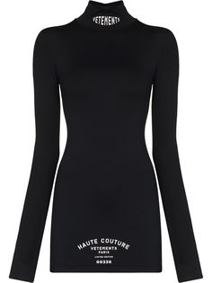 VETEMENTS logo-print mini dress