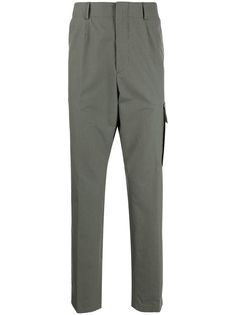 PAUL SMITH grid-pattern pressed-crease trousers