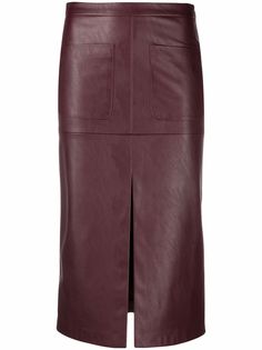 Pinko юбка с завышенной талией и разрезом