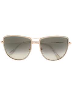 TOM FORD Eyewear массивные солнцезащитные очки в оправе кошачий глаз