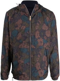 PAUL SMITH floral-print reversible hooded jacket