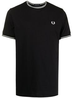 FRED PERRY футболка с вышитым логотипом