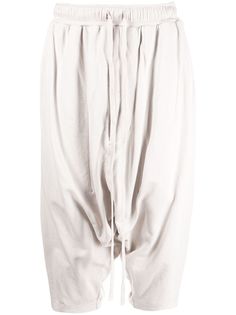 Julius drawstring drop-crotch trousers