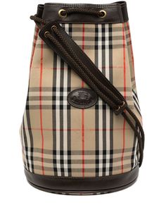Burberry Pre-Owned сумка на плечо в клетку Vintage Check с кулиской