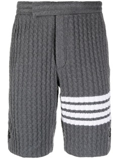 Thom Browne фактурные шорты с полосками 4-Bar