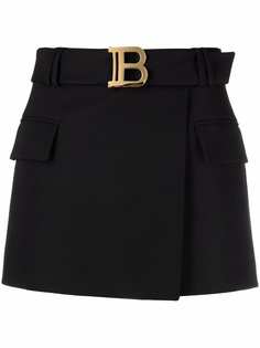 Balmain юбка А-силуэта с логотипом