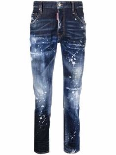 Dsquared2 прямые джинсы с эффектом потертости